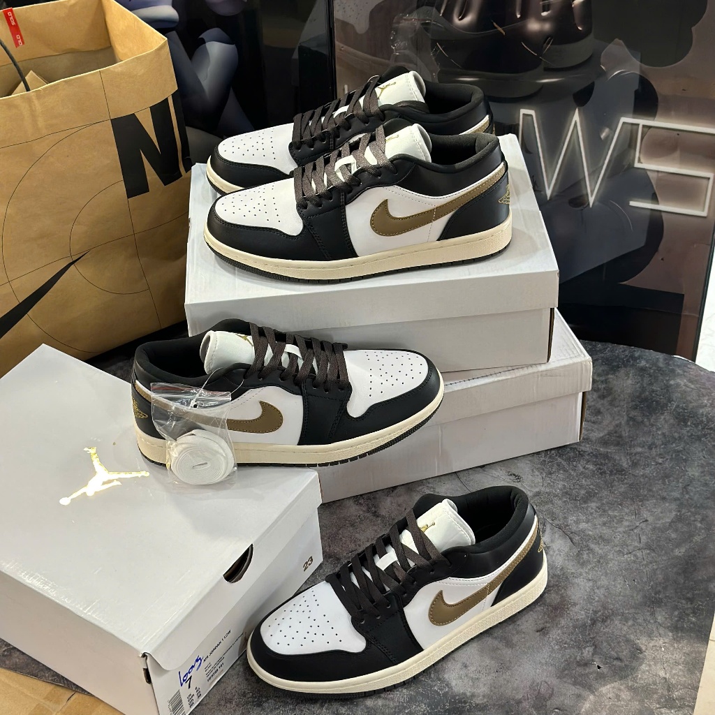 Giày thể thao JD 1 shadow BROWN đen vạch vàng