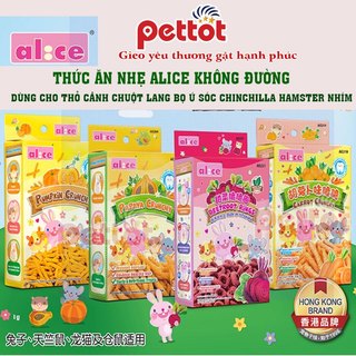 Thức ăn nhẹ cho chuột lang Alice không đường Thỏ Chuột Lang Chinchilla Hamster Nhím Sóc - PETTOT