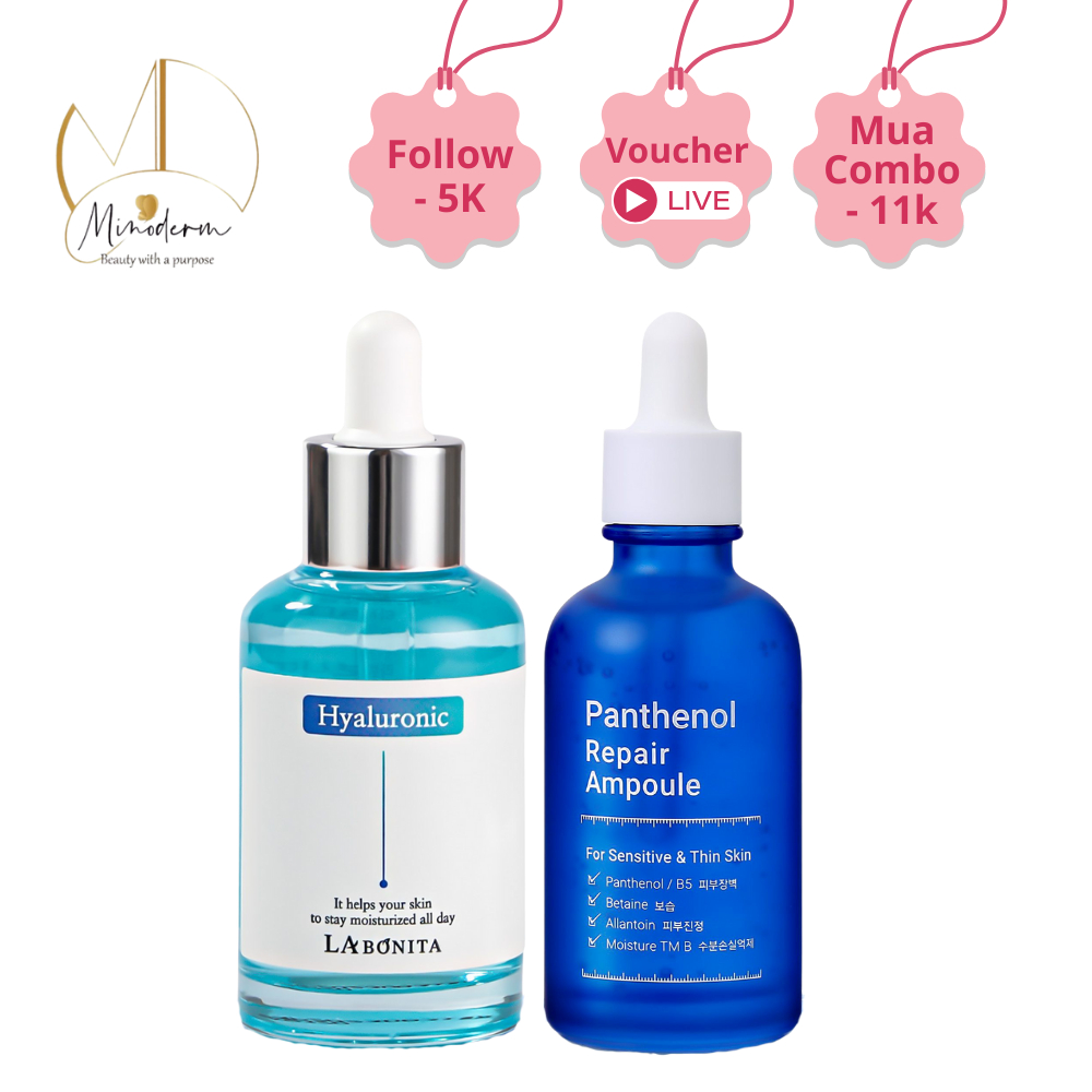 Serum LABONITA vital hyaluronic acid HA, B5 Panthenol Repair Ampoule tinh chất dưỡng ẩm, phục hồi