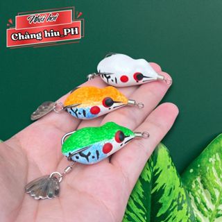  Nhái hơi F1 chàng hiu 3,8cm Lưỡi BKK chì đúc. Mồi giả câu lure cá lóc Hiệp PH 