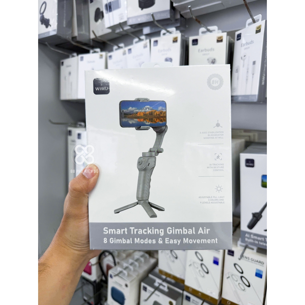 [Hàng Chính Hãng] Wiwu Smart Tracking Gimbal Air SE017 gậy chống rung quay video chuyên nghiệp full 
