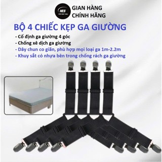[Có sẵn] Bộ 4 kẹp ga giường drap chống xê dịch cố định và giữ phẳng