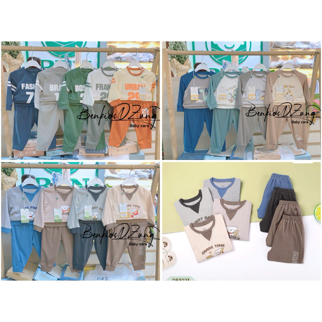 DOKMA - Bộ dài tay cotton mềm mại cho bé trai