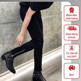   MẪU MỚI  Quần Jean Nam Slim Fit Ống Côn Khóa ngoài Ống Chân Quần Skinny Nam Zipper AMILY JEAN 