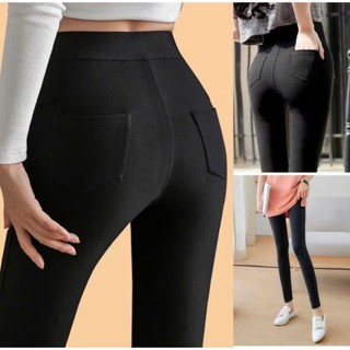  quần legging  nữ vải umi co giãn thoải mái 4 túi cạp chun thoải mái 