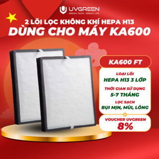[UVG] Combo 2 Màng Lọc HEPA H13 Diệt Khuẩn Cho Máy Lọc Không Khí UVGREEN KA600 FT - Bộ Lọc 3 Lớp, Cấp Lọc Than Hoạt Tính