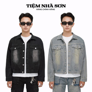 Áo Khoác Jean Denim Wash Fom Boxy Nam Nữ Chính Hãng Tiệm Nhà SƠN