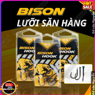 Lưỡi câu cá trắm đen khủng RYUKI BISON Vỉ 10 lưỡi
