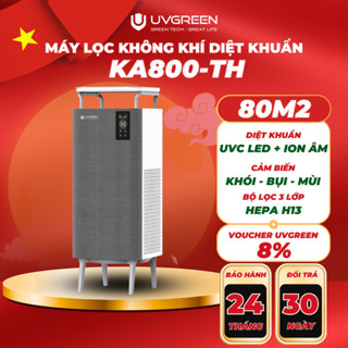 [UVG] Máy Lọc Không Khí Diệt Khuẩn UVGREEN KA800-TH 80m2, Công Nghệ Ion Âm, Lõi HEPA H13 Lọc Bụi Mịn