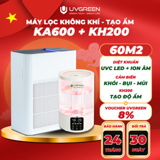 [UVG] Combo Máy Lọc Không Khí KA600 & Máy Phun Sương Tạo Ẩm KH200 - UVC LED, ION Âm, Lọc Sạch Bụi Mịn - Xông Tinh Dầu
