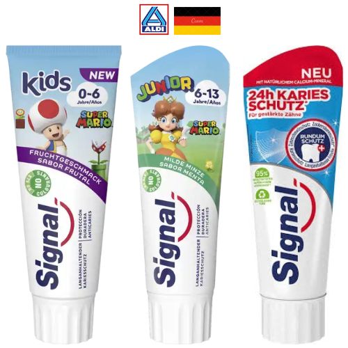 Kem Đánh Răng Signal Kids, Junior, Kariesschutz, Sport – Bảo Vệ Răng Chắc Khỏe, Thơm Mát Tự Nhiên
