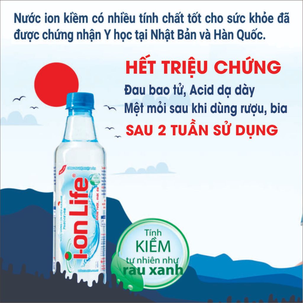 Thùng 4 Bình Nước Uống ION Kiềm Cao Cấp ION LIFE 4,5L - Khoẻ ruột, Mát gan, Hỗ trợ tiêu hoá, Trung h