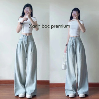 Quần Jean Nữ Ống Suông Rộng Wash Retro Màu Đen Xám Cạp Cao HARI, Quần Bò Nữ Dáng Xuông Smoke Phong Cách Ulzzang 2024