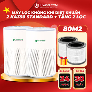[UVG] [TẶNG 2 LỌC] Combo 2 Máy Lọc Không Khí Diệt Khuẩn KA350 UVGREEN - Công Nghệ UVC LED, ION Âm, Lõi HEPA H13