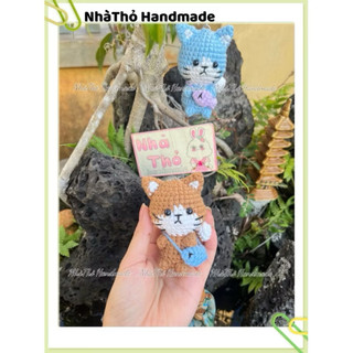 [ HÀNG SẴN ] Móc khoá len bé mèo 🐱 | NhàThỏ Handmade