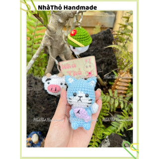 [ HÀNG SẴN ] Móc khoá len bé mèo 🐱 | NhàThỏ Handmade