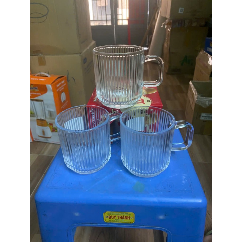 COMBO 2 LY THỦY TINH 360ML QUÀ TẶNG CAFE PHỐ