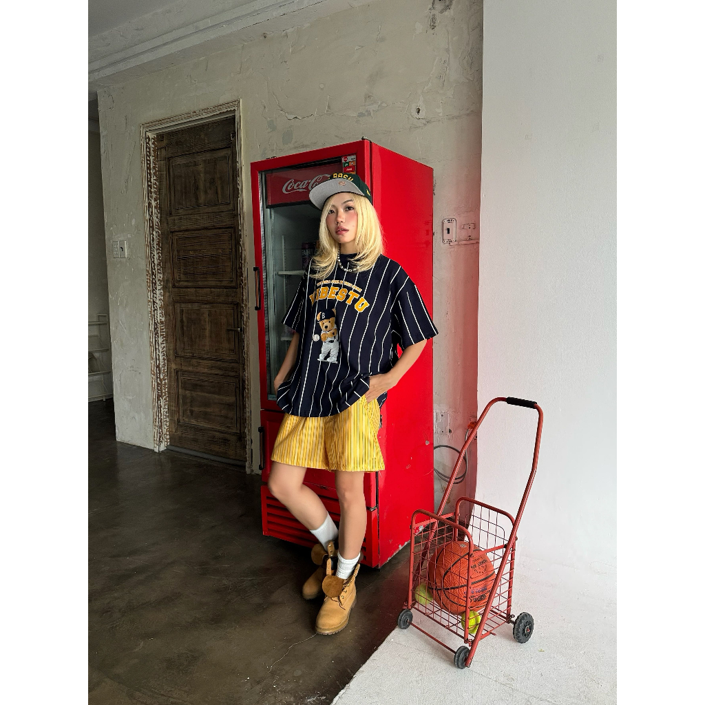 Áo Thun Sọc Local Brand VIBESTU " Gấu Vibestu" Form Big Boxy Unisex 250gsm Cotton | BigBuy360 - bigbuy360.vn