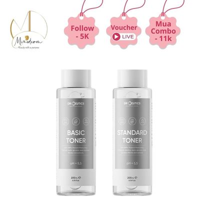 Nước cân bằng DrCeutics Basic Toner, Standard Toner cấp ẩm, làm dịu da 200ml