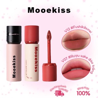   Mooekiss Son 3g Không dính cốc Kỹ thuật khóa màu Son lì Son môi 6 Màu Có Sẵn 