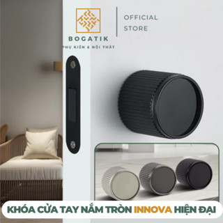 Khoá cửa phòng, tay nắm cửa gỗ vặn INNOVA, hợp kim nhôm, phong cách tối giản