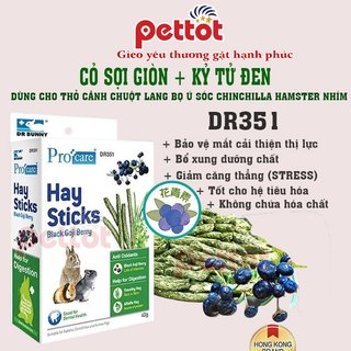 Cỏ sợi giòn và kỷ tử đen DR351 thực phẩm bổ xung cho Thỏ Chuột Lang Bọ Ú Chinchilla Nhím Hamter - PETTOT
