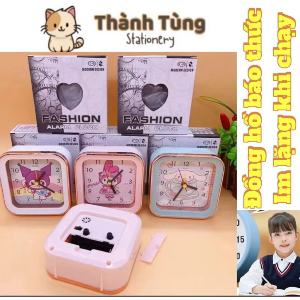 Đồng Hồ Báo Thức để bàn có chuông reo lớn hình cute, Đồng hồ để bàn Decor, đồng hồ bấm giờ