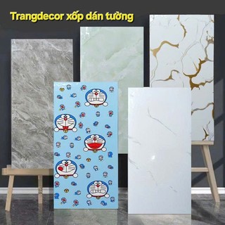  Combo 100 tấm xốp pvc vân đá hoa cương tấm pvc dán tường kích thước 60x30cm có keo sẵn 