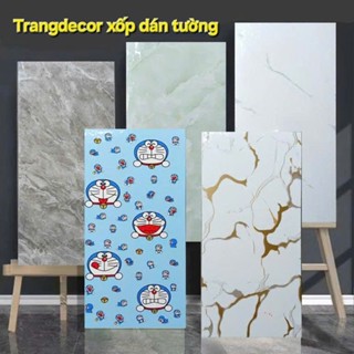 Sét 50 tấm xốp dán tường, miếng dán tường vân đá, tấm ốp tường vân đá kích thước 60x30cm có keo sẵn