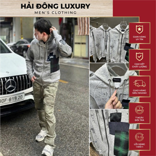 Áo Khoác Nỉ Hoodie DSQ Bản Màu Xám Hoạ Tiết In Sơn Siêu Đẹp Mix Vá Kẻ Nét keng,Hàng Hottrend 2025