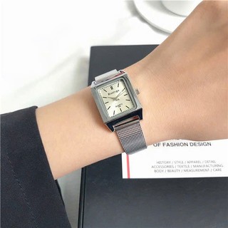  Đồng hồ nữ Rosivga R07 mặt chữ nhật đơn giản cá tính thời trang phong cách Hàn Quốc 