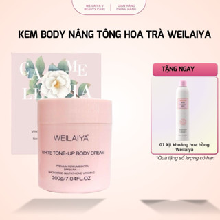  Kem body hoa trà Weilaiya nâng tone dưỡng da body hộp 200gr 