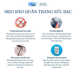 Nhẫn bạc freesize nữa hàng đá HAS – HN237