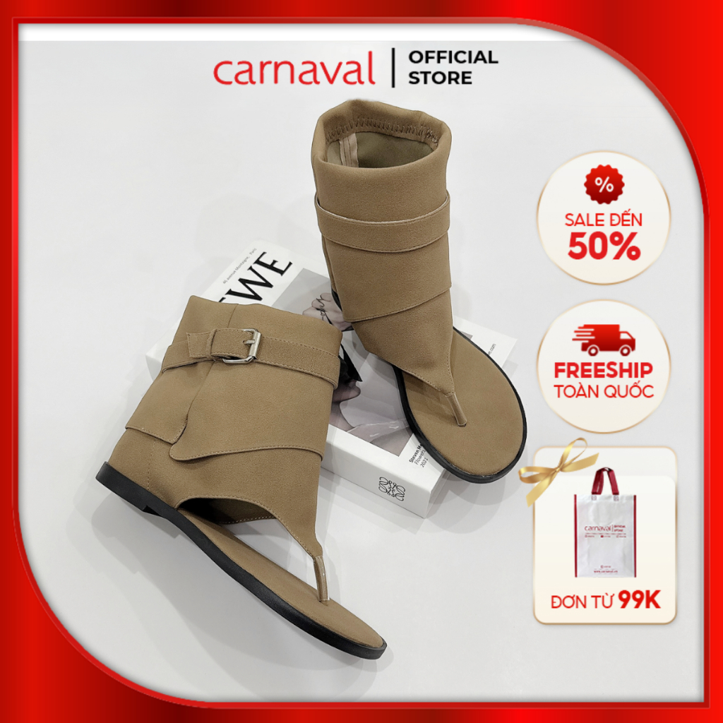 Sandal Nữ Cổ Cao Gladiator Da Lộn Trẻ Trung Cá Tính Thời Trang Đi Chơi - VS180