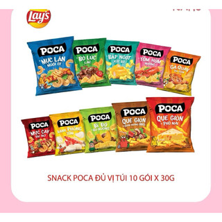 (COMBO 10 GÓI) Bánh/ Bim bim POCA s’lay đủ vị  chính hãng giá rẻ, đồ ăn vặt