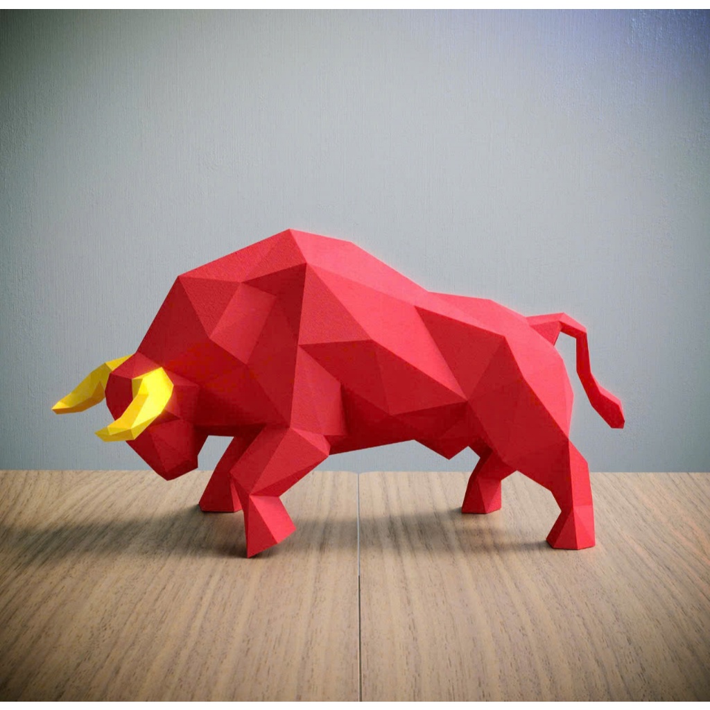 Black Bull ( Giấy bìa in thiết kế ) - 3D Papercraft