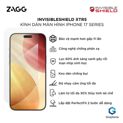 [iPhone 17/16/15/14/13 series] Kính cường lực / Kính dán màn hình InvisibleShield chống ánh sáng xanh