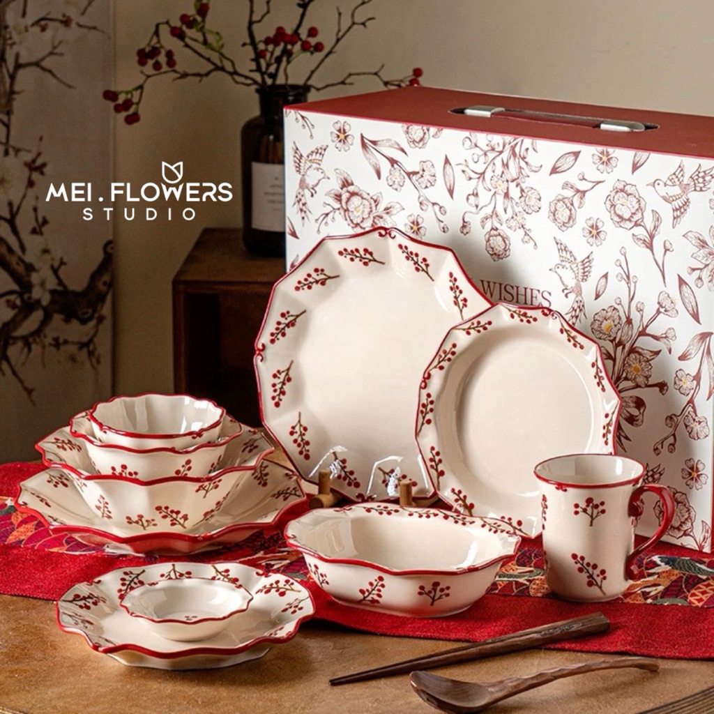 Bộ Bát Đĩa “Cherry Blossom Tableware Set” nhập khẩu cao cấp / Cherry Blossom Tableware Set