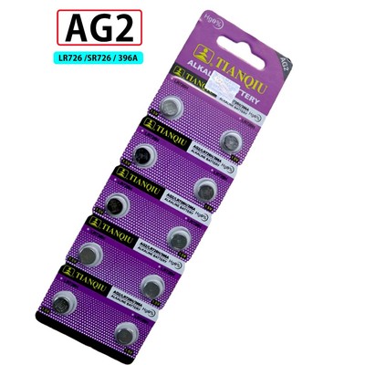 VỈ pin FOURRON  AG2 / LR726 / SR726W /396A-1,5v cho đồng hồ đeo tay thiết bị điẹn tử kt  7,9 X2,6 mm