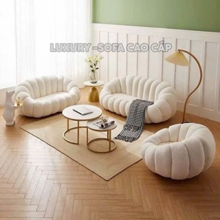 Ghế Sofa Bí Ngô Bọc Nỉ Lông Cừu Cao Cấp Dùng Phòng Khách,Phòng Ngủ,Cửa Hàng,Khách Sạn