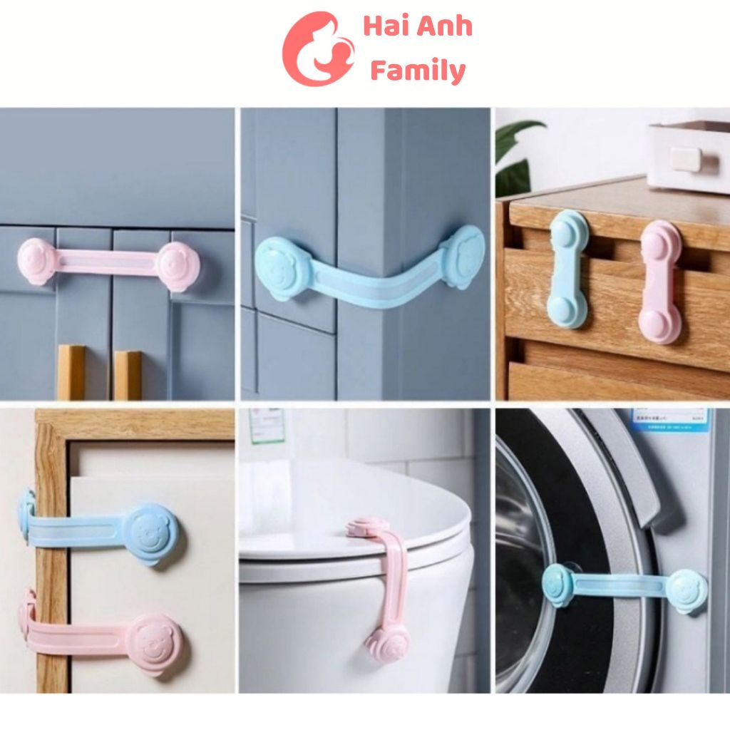 Khoá chốt cài tủ lạnh, tủ đồ, ngăn kéo an toàn cho bé