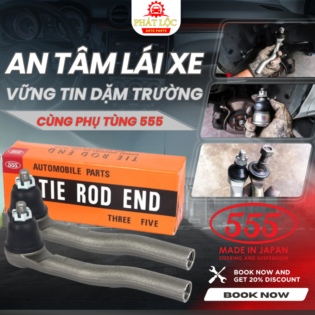 Rotuyn lái ngoài 555 phù hợp với Honda City 2008-2024 ( 555 chính hãng)