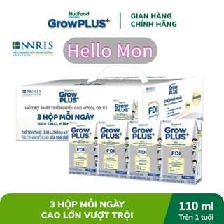  Sữa bột pha sẵn Grow plus bạc Nutifood giúp bé phát triển chiều cao 