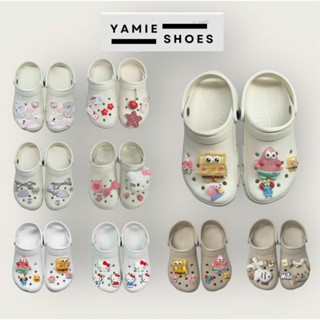 Dép sục quai hậu đúc nguyên khối NAM NỮ không thấm nước họa tiết dễ thương  - đế cao 4cm chống trơn trượt YAMIE SHOES