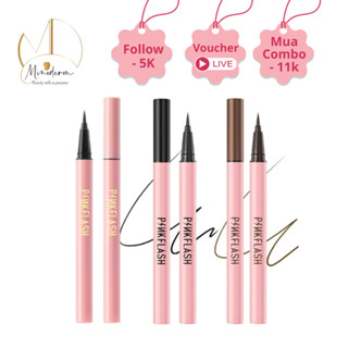 Bút kẻ mắt PINKFLASH bản nâng cấp dạng lỏng lâu trôi nhanh khô chống nhòe và chống nước 0.6g PF-E01