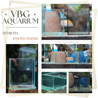 Hồ kính betta kích thước đa dạng dùng để nuôi cá cảnh, betta, thuỷ sinh 15x10x15 15x12x18