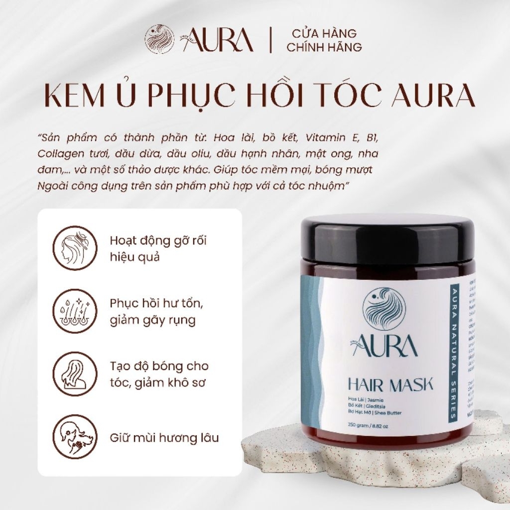  Kem Ủ Phục Hồi Tóc Aura 