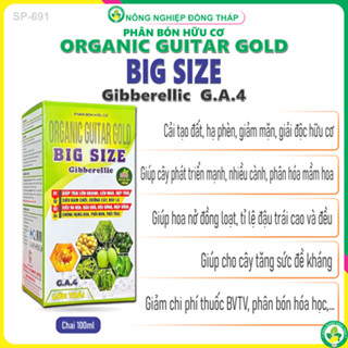  Phân Bón Hữu Cơ ORGANIC GUITAR GOLD BIG SIZE Gibberellic G.A.4 Lớn Trái – Giúp Trái Lớn Nhanh Đẹp Trái  chai 100ml  