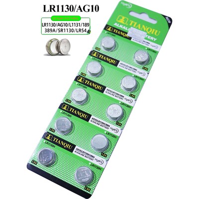 1 Vỉ 10 viên pin FOURRON  AG10 - LR1130 - 389A - 1,5V  đồng hồ đeo tay đồ điện tử