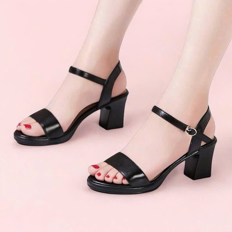 Dép nữ trung niên HShop 5 phân và 7 phân mẫu KH-13 quai bản bé thời trang thanh lịch da mềm